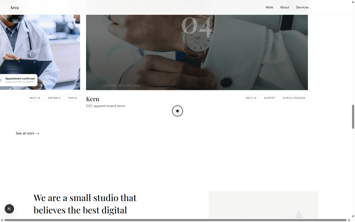 Arca project detail screenshot one