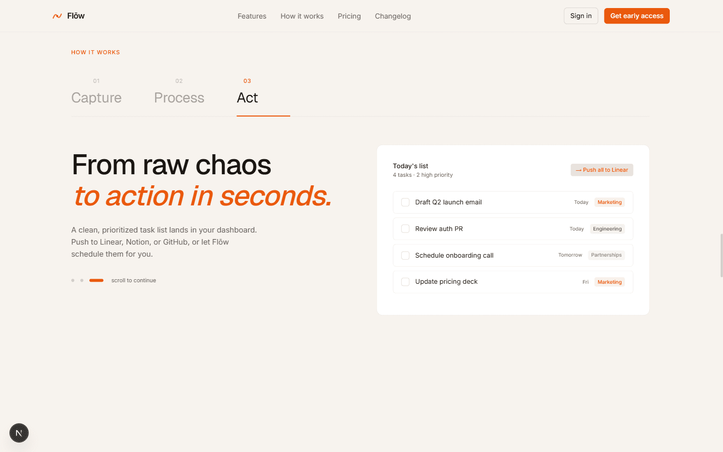 Flow project detail screenshot one