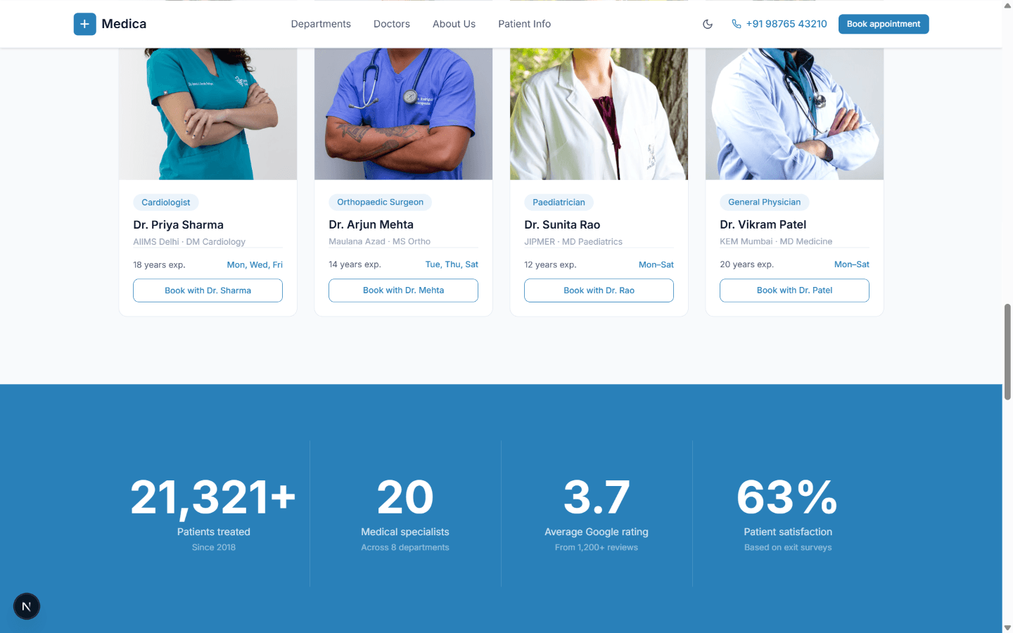 Medica project detail screenshot one